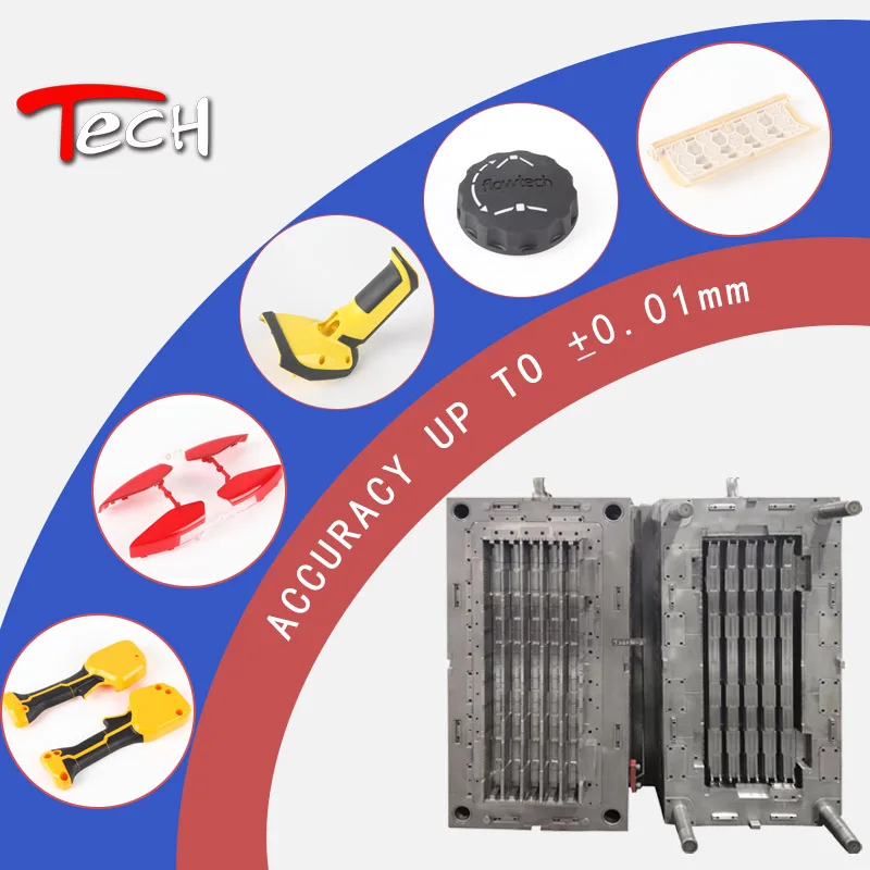 Custom Two-Color Shot Mold ABS Plastic Electronic Mould Overmolding 2K Parts Injection P20 Material Hot Cold Runners Polishing