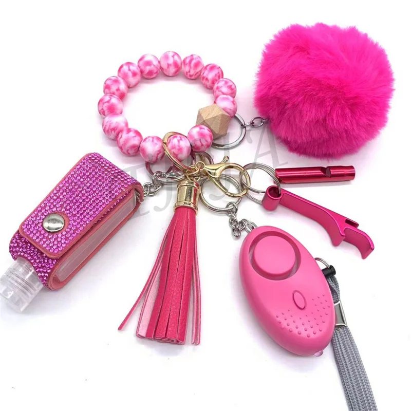 Wholesale China Self Defense Keychain Set 130DB Safety Alarm Keychain Personal Safety Survival Women Self Defense Keychain
