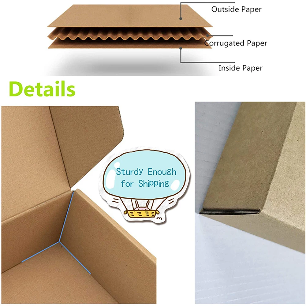 High Quality Customized Printing Logo Eco Friendly Brown Kraft Box Packaging Corrugated Cardboard Mailing Box
