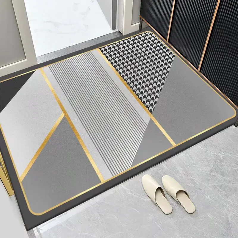 Washable personalized entrance anti fouling and anti slip door mat buffering entrance water absorbing floor outdoor door mat