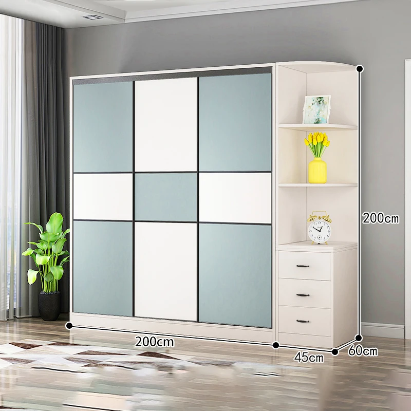 Pictures of custom bedroom storage clothes closet design sliding door width 200 cm bedroom closet
