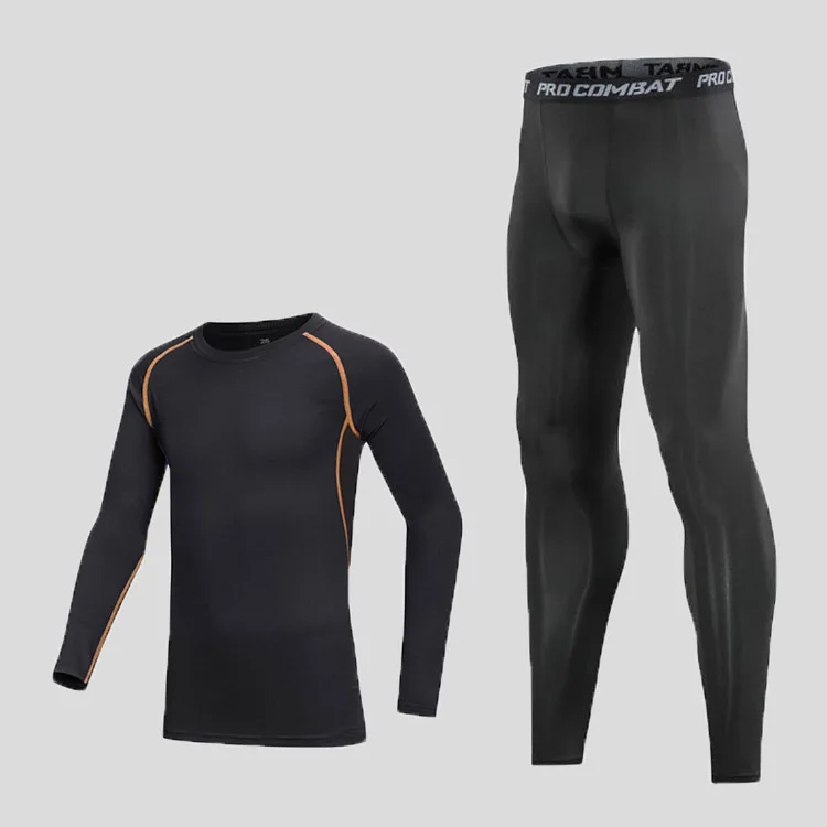 Fitness set men spring and autumn quick dry clothes sports running clothes training tights basketball equipment morning running