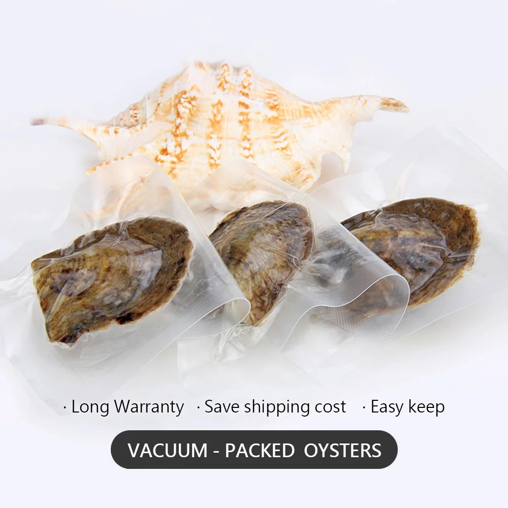 
6-7mm Vacuum Packed Akoya Shell Live Oysters Gift Loose Love AAAA Dyed Bulk Akoya Pearl Oyster With Pearl 