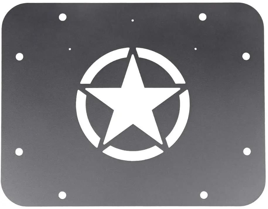 Spare Tire Carrier Delete Filler Plate Tailgate Vent Cover Tramp Stamp for Jeep JK Wrangler & Unlimited 2007-2017