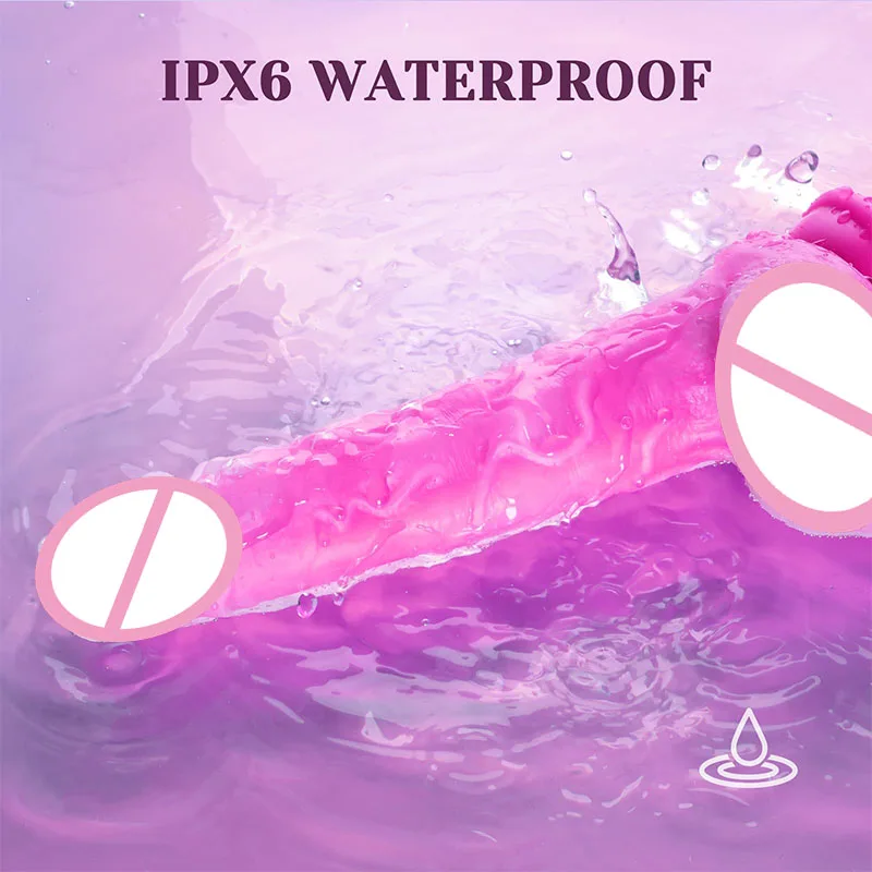 Remote Control Realistic Soft Penis Vibrating Dildo G-Spot Stimulation Heating Silicone Thrusting Dildo Vibrator for Women Men