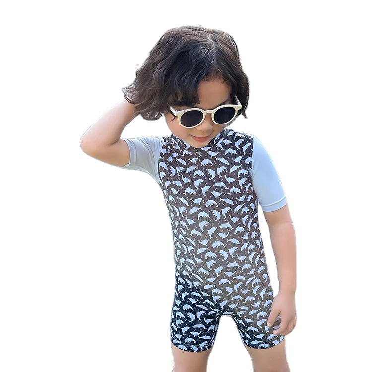 One Piece Shark Print Designer Beach Clothes plus size bathing suits swimwearone piece swimwear  boys swimwear