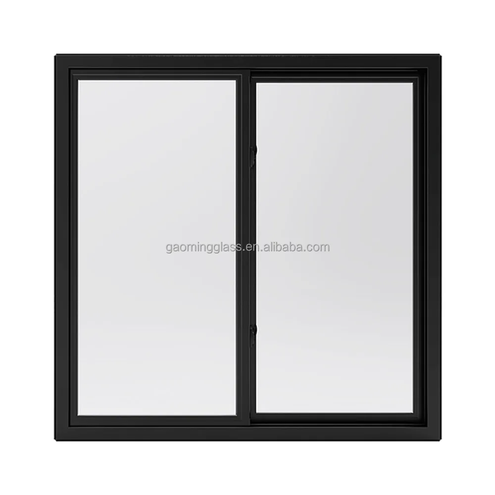 Sliding Double Glazed Glass Window 2023 Project Hurricane Impact Windows Modern Customized Office Luxury Aluminum Graphic Design
