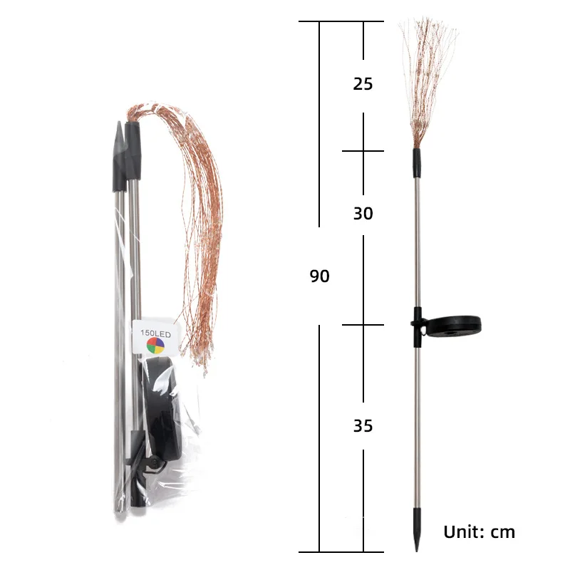 OEM/ODM Waterproof Fairy Garland LED Light LED Outdoor Solar Fireworks Lights String Garden Lawn Street decoration lighting lamp