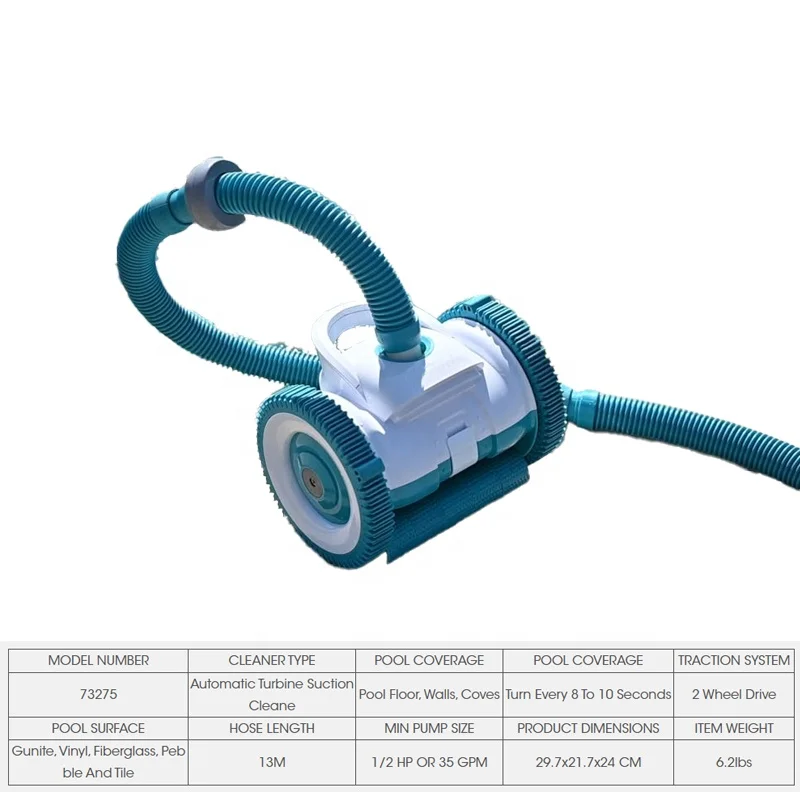 Suction pool cleaner, pool vacuum pool cleaning machine, automatic cleaning pool and pool walls
