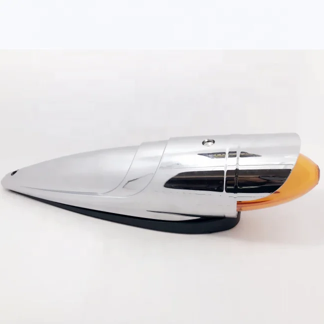 led freightliner teardrop sleeper side marker turn led lights w/chrome bezel for universal truck towing trailer RV bus etc