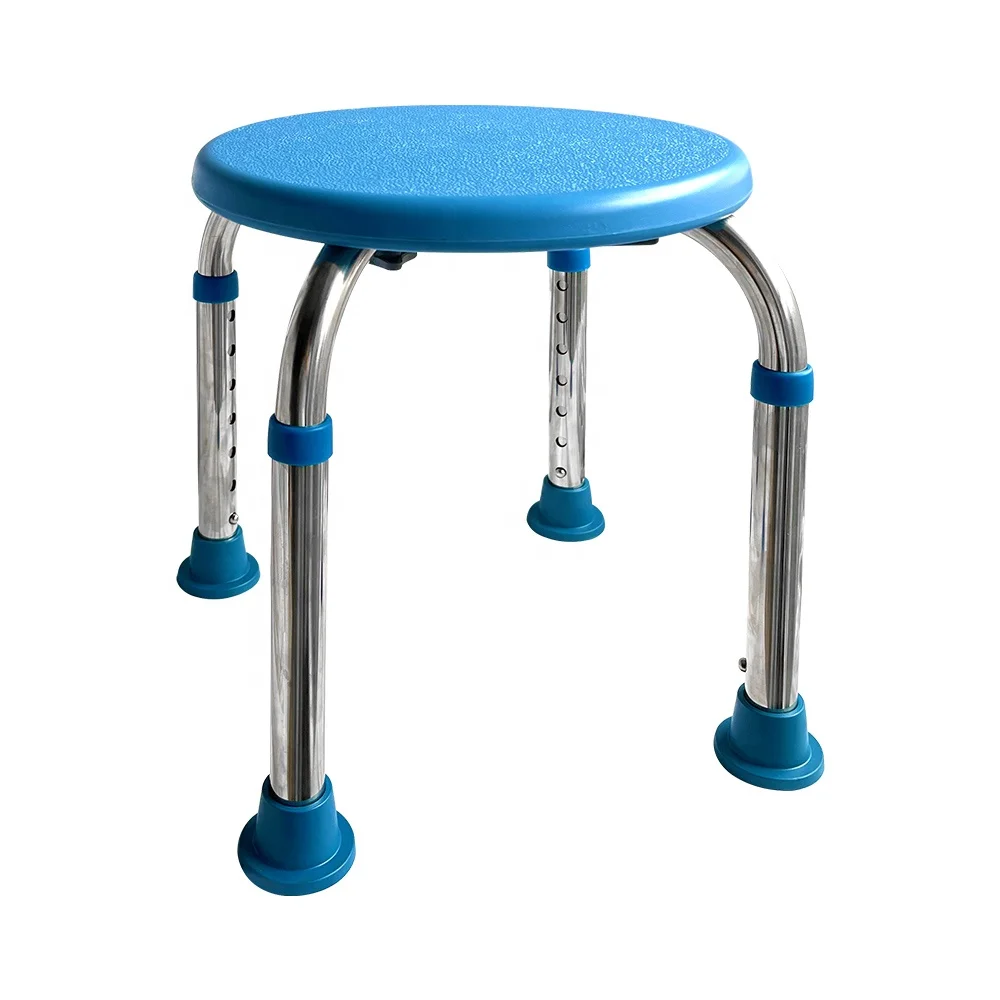 Stainless Steel Collapsible Round Elderly Bath Shower Chair for Senior