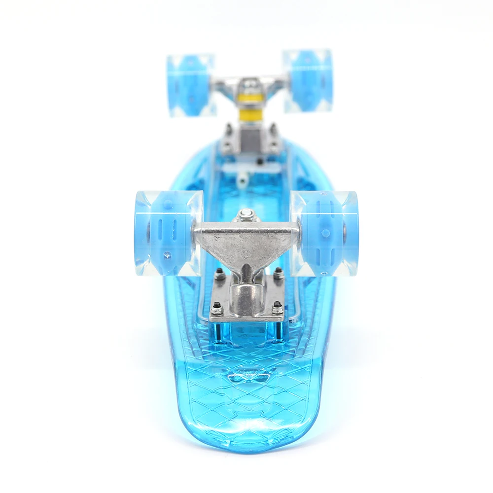 QIYI LED plastic transparent skateboard 4 wheels fish skate board for sale