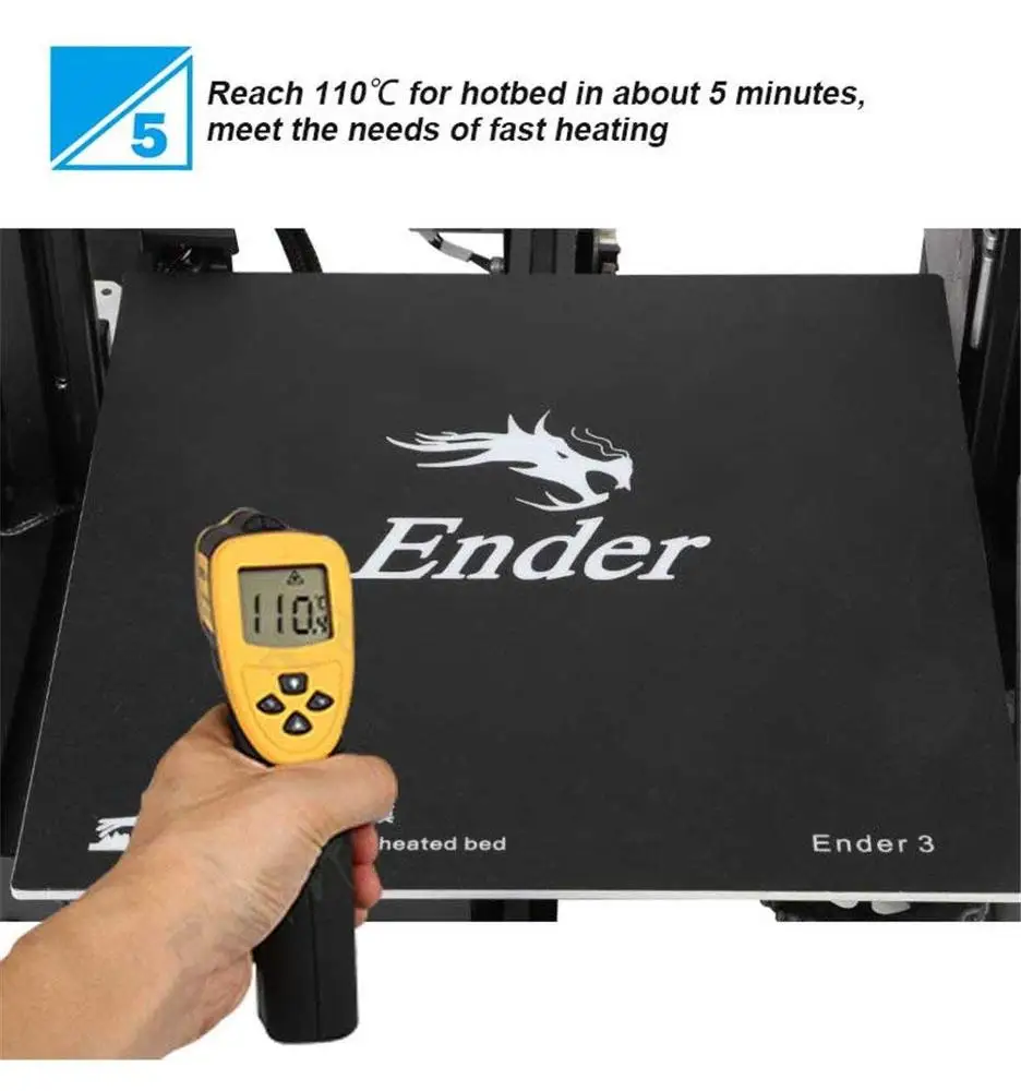 Популярный 3D-принтер ender 3 алюминиевый DIY с печатью резюме 220x220x250 мм Vslot Prusa I3 3D печать