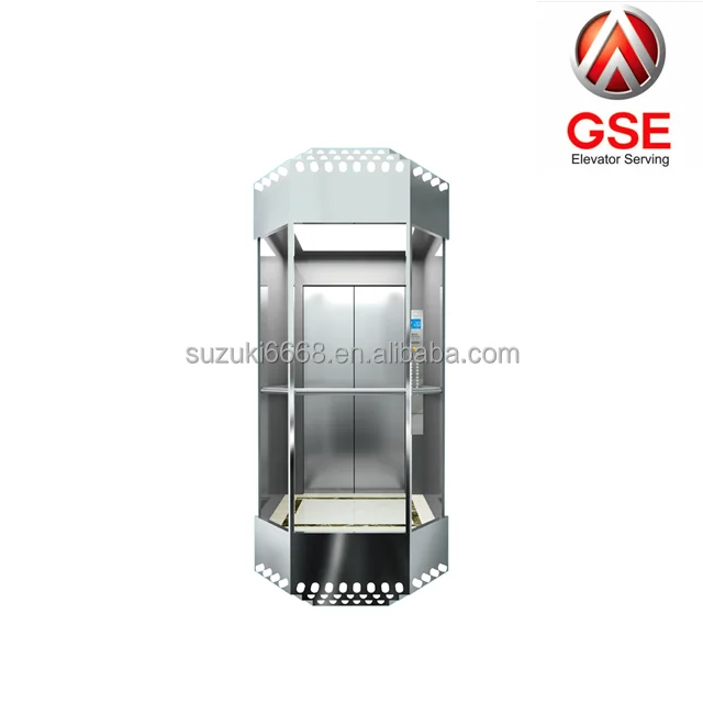 Hotel elevator Price Luxury Panoramic elevator price with glass elevator cabin