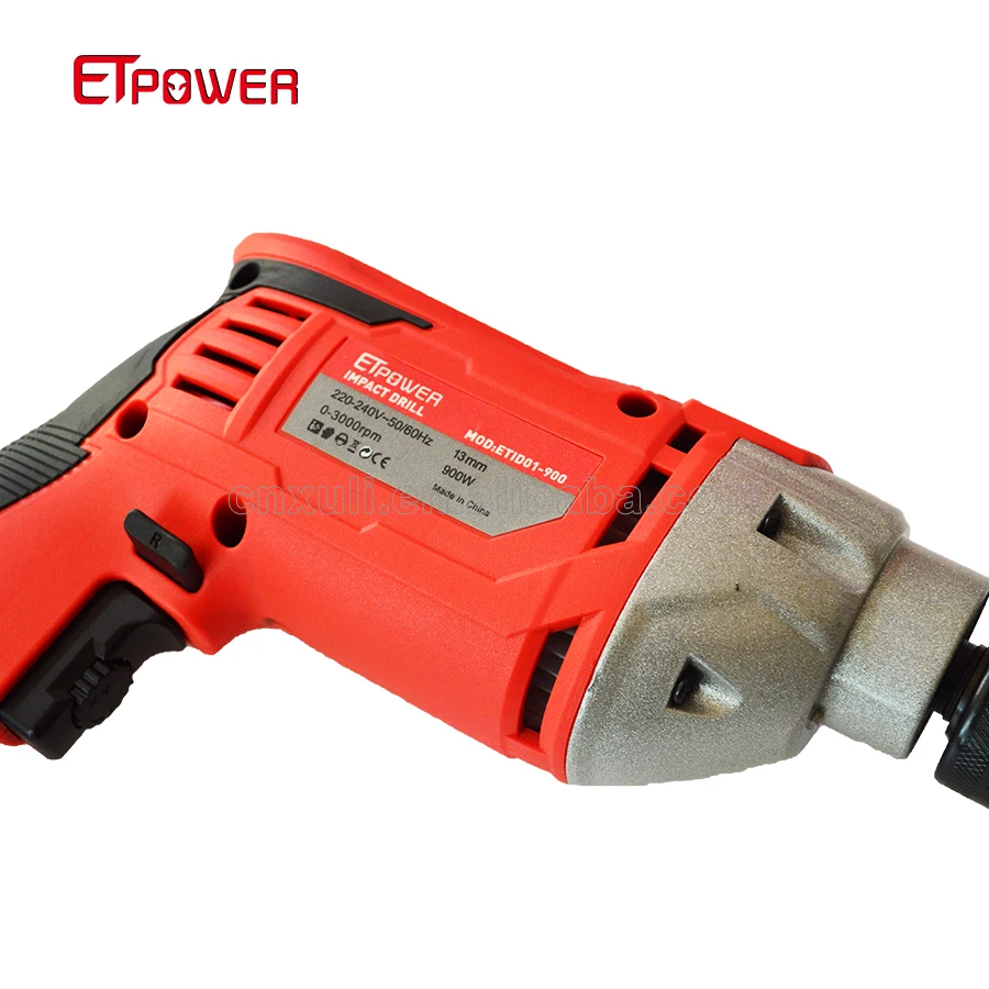 ETpower 13mm Reversible Impact Drill 900W 3000RPM For Drilling into Wall Metal and Wood Copper Armature