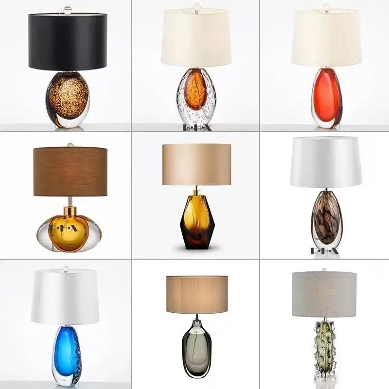 Nordic Modern Glaze Table Lamp Fashionable Art Living Room Bedroom  Hotel LED Personality Originality Desk Light