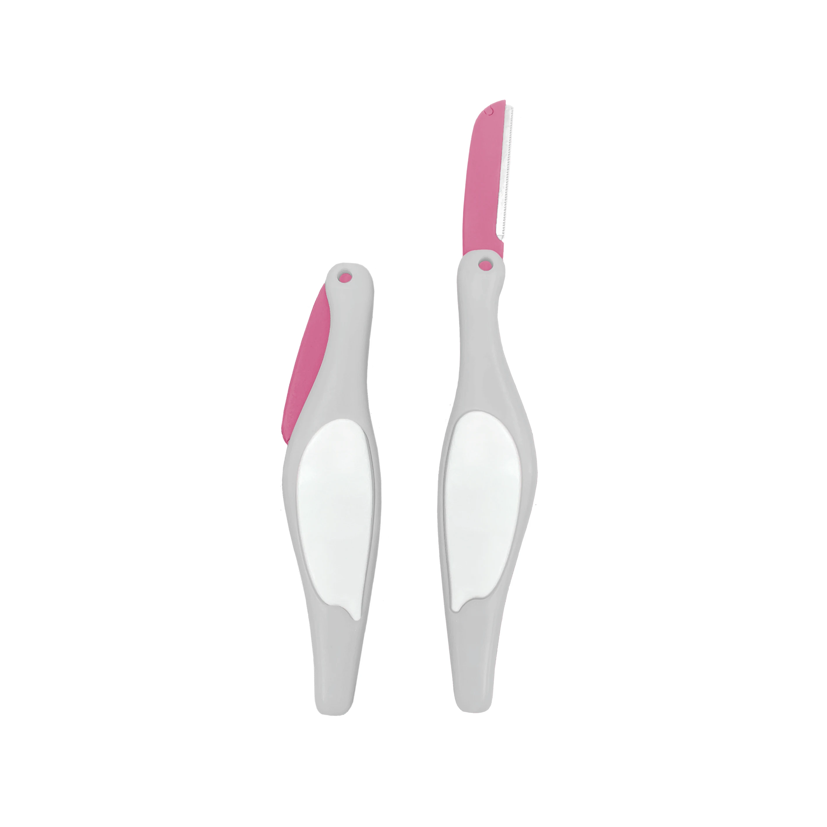 OEM ODM wholesale Plastic Handle Stainless Steel makeup tools set eyebrow shaver Unique eyebrow razor