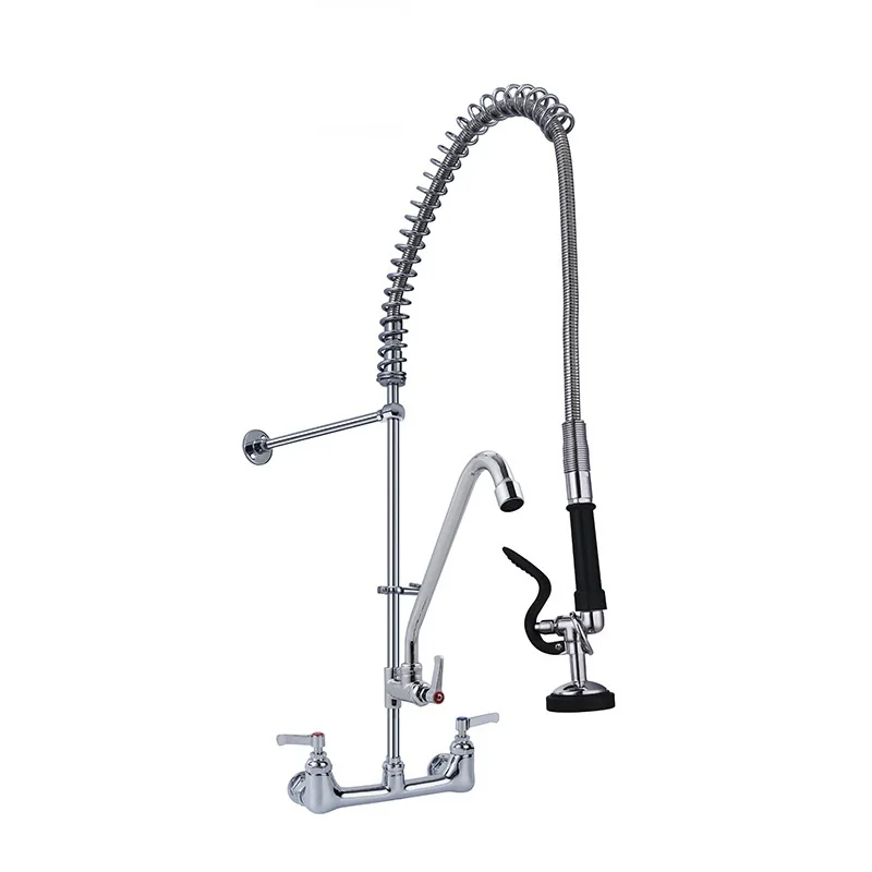 High Grade Industrial Commercial Kitchen Taps Pre Rinse pull out kitchen mixer faucet Taps With Pre Rinse Spray for dishwasher