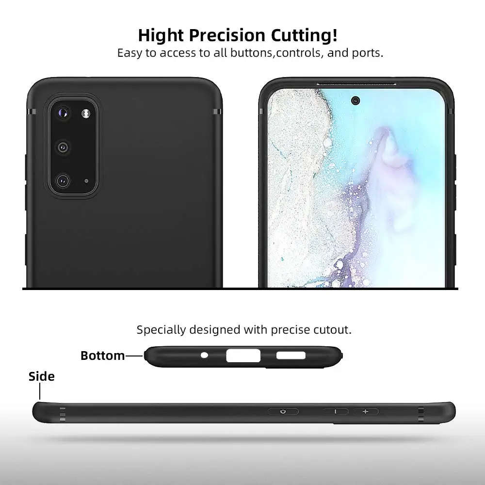 Premium Matte Skin Finish Soft TPU Slim Phone Case for Samsung Galaxy S20 Cover 2020