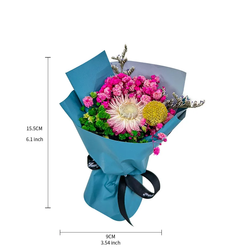 Wholesale Forever Stabilized Artificial Pink artificial flower 5 heads rose bouquet With Various And Customization Logo