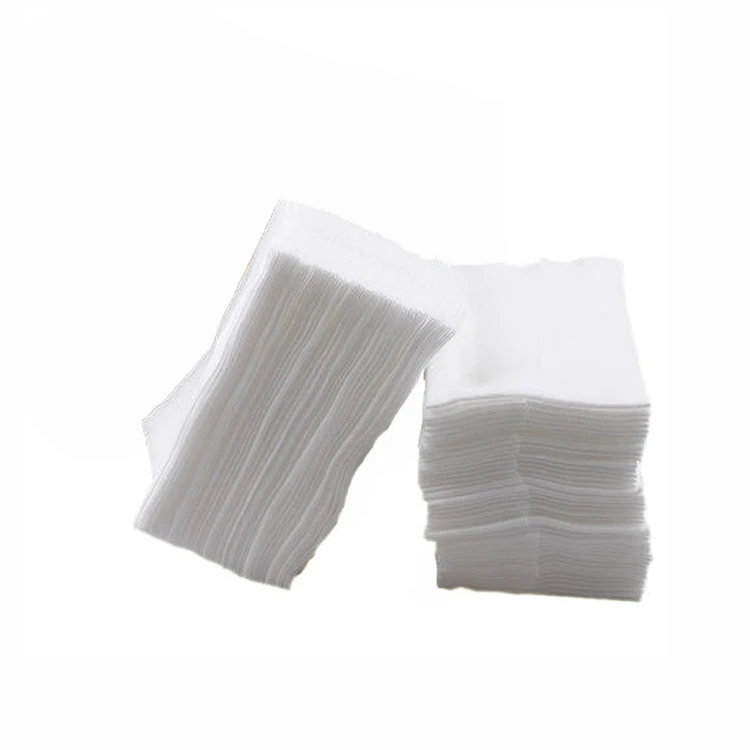 BLUENJOY High Absorbent Medical Non Woven Pad Surgical Non Woven Swab Different Size for Face Cleaning or Make up Removal