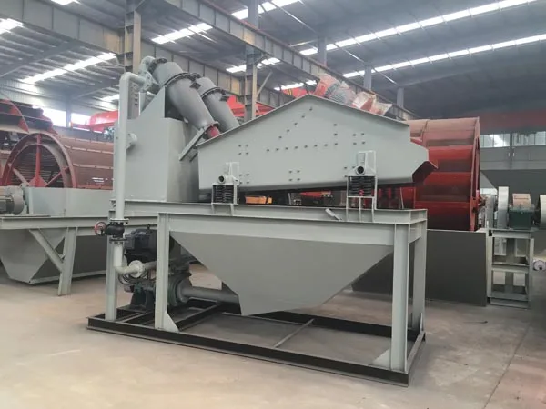 Small vibrating screen sand washing machine