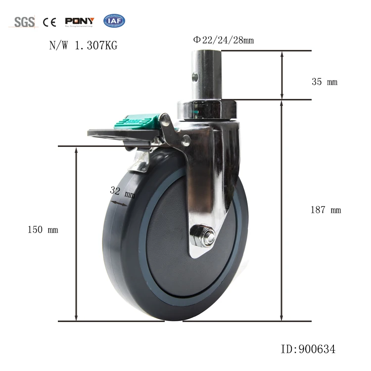 22 24 28 insert stem supermute medical wheel for Emergency stretcher