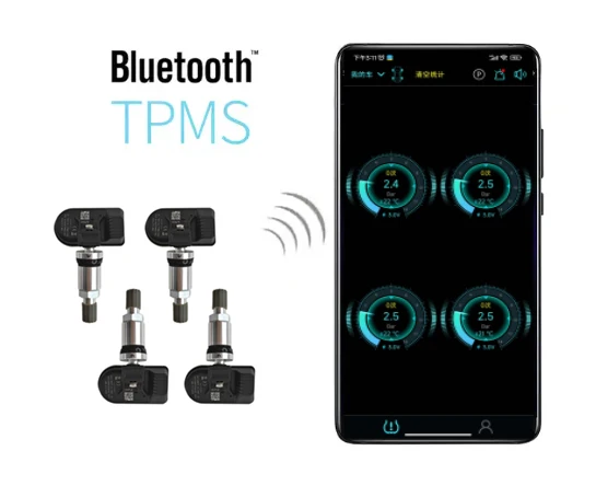 New Arrival Bluetooth TPMS Phone APP Display Internal Sensor Car Sensor Tire Pressure Monitoring System 2-10 wheels TPMS