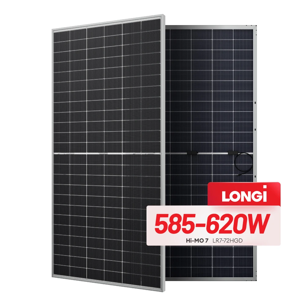 Longi Hi-Mo 7 N-Type Bifacial Solar Panel 585W 600W 620Watt Wholesale Price Topcon Mono Pv Panels Modules