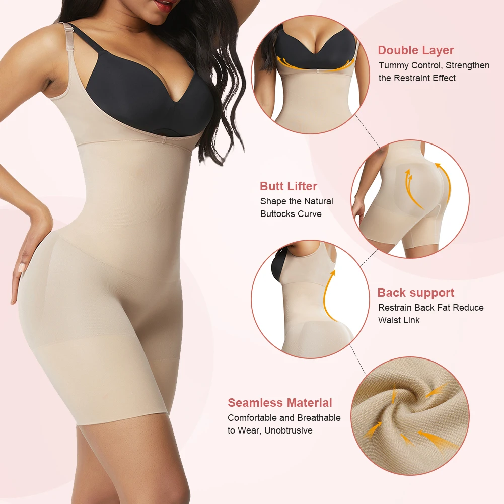 Hexin Shapewear Verified Pro HEXIN New Design Seamless Full Body Shaper Seamless Butt Lifter Tummy Control Shapewear For Women