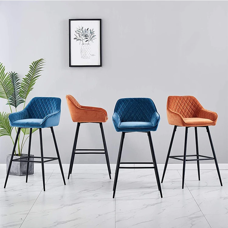  Bar Stools Luxury Furniture Restaurant Nordic Kitchen Cheap High Chair Counter Modern With