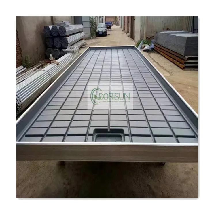 4x8 Greenhouse seedbed nursery ebb and flow hydroponic rolling benches rolling seed tray