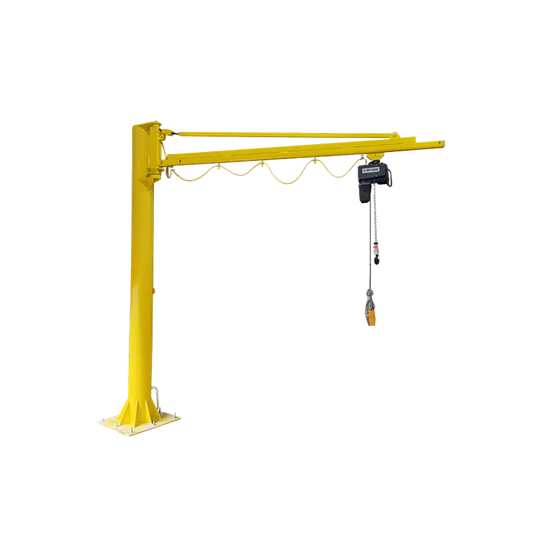 Manual rotating  cable-stayed rails jib crane For Construction Equipment   270 Degree column fixed Jib crane