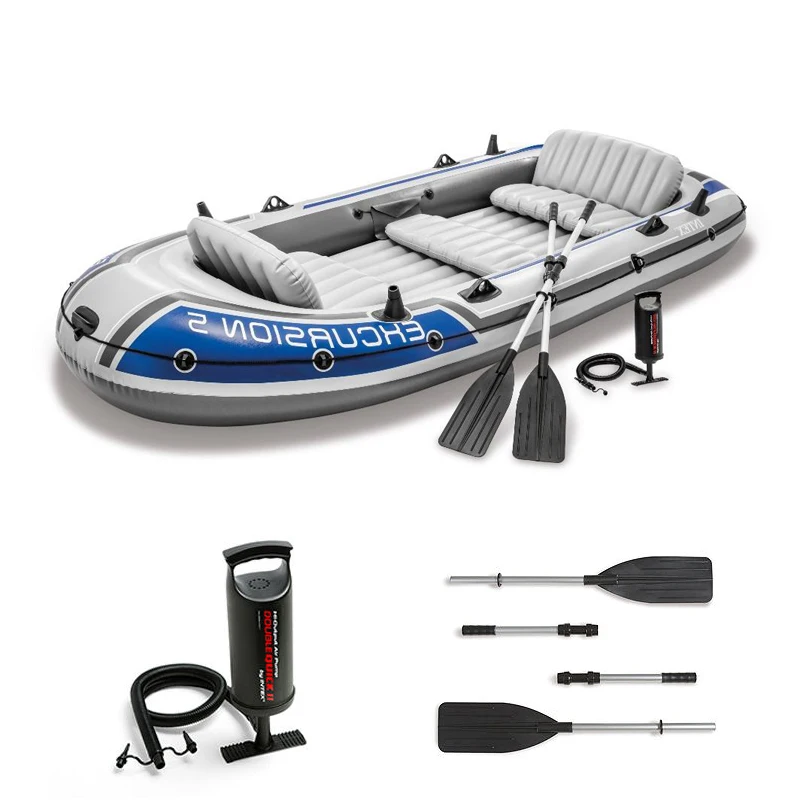INTEX 68325  5 Person PVC Rafting Kayak Inflatable Fishing Boat