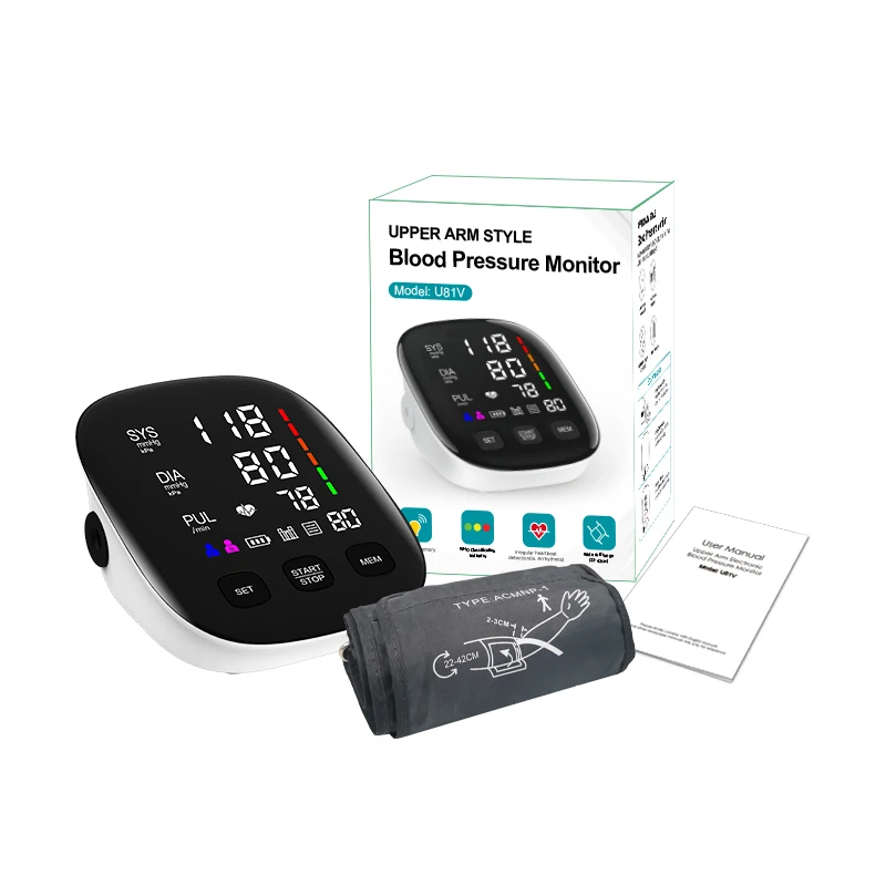 Electronic Cheap Smart Shpygmomanometer Upper Arm Bp Monitor Blood Pressure Medical Digital Bp Machine Blood Pressure Monitor