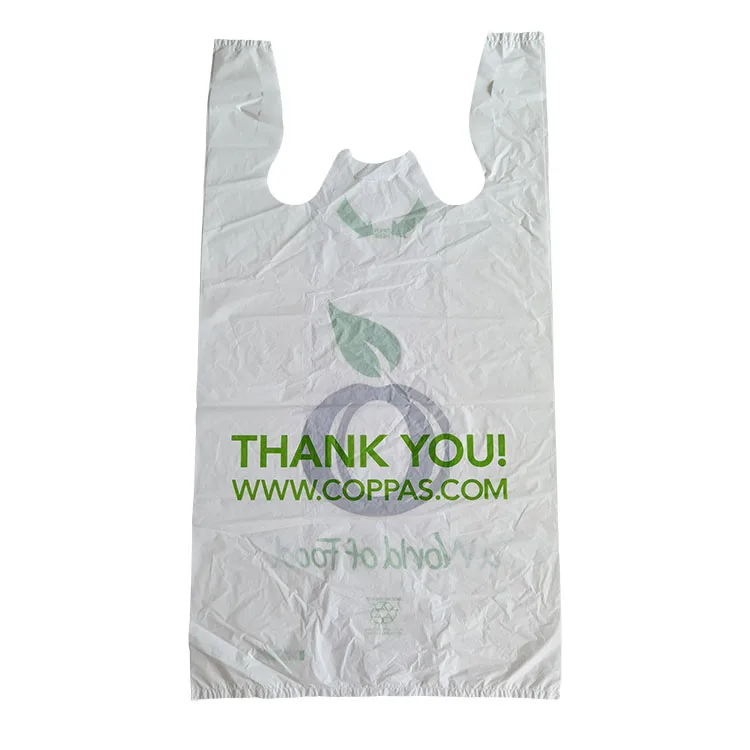Compostable Cornstarch Pla Pbat Biodegradable T Shirt Plastic Bags Eco Friendly Shopping Bio plastic Bag