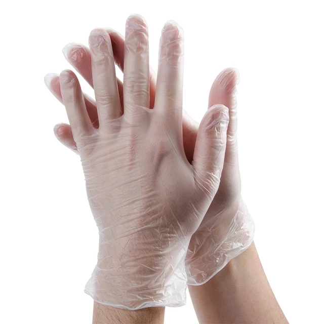 Protection Examination Disposable Vinyl Powder Free Transparent PVC Gloves