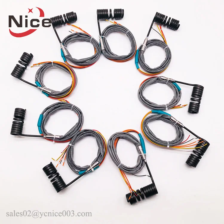 spring coil heater hot runner heater with stainless steel flexible cable