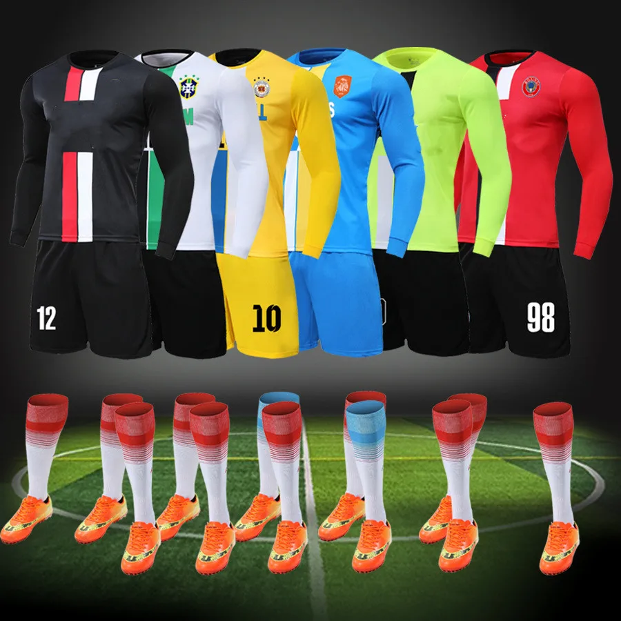 Wholesale Custom Mens Soccer Uniforms Soccer Wear Set Sublimation Soccer Training Team Clothing Sportswear