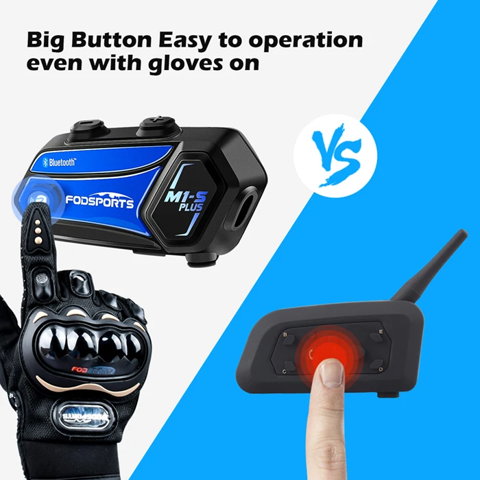  Fodsports M1-S плюс мотоциклетный шлем гарнитура домофон moto для верховой езды и