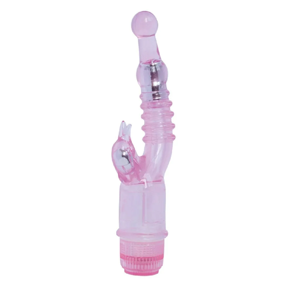 Sex Toys Jelly Naughty Dolphin G Point Double Vibration Massager Multi Speed Crystal Vibrator for Woman