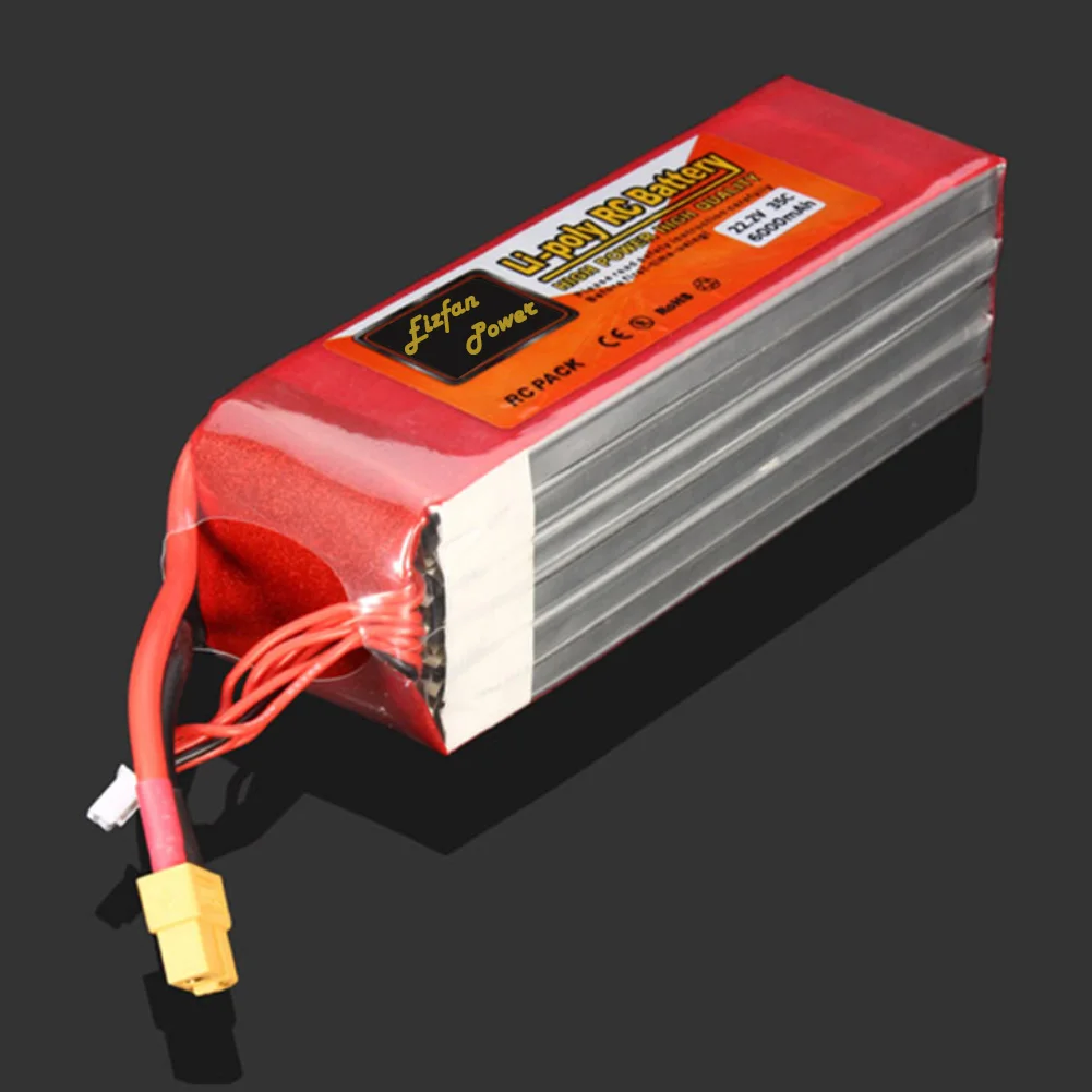 Customize 6S1P 22.2V  30C 40C 60C 65C 75C 100C 5000mAh 6000mAh 6500mAh 7000mAh FPV UAV Drone battery, mini drone battery