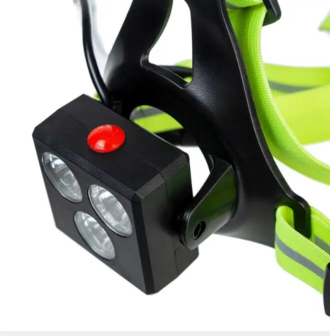 USB Bright Waterproof LED Safety Night Chest Running Light with Red Taillights for Night Runners Jogging Dog Walking