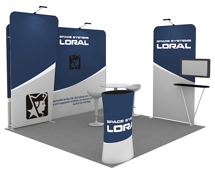 10x10ft Portable Aluminum Frame Tension Fabric Custom Design Backdrop Stand Advertising Equipment Expo Exhibition Display Booth