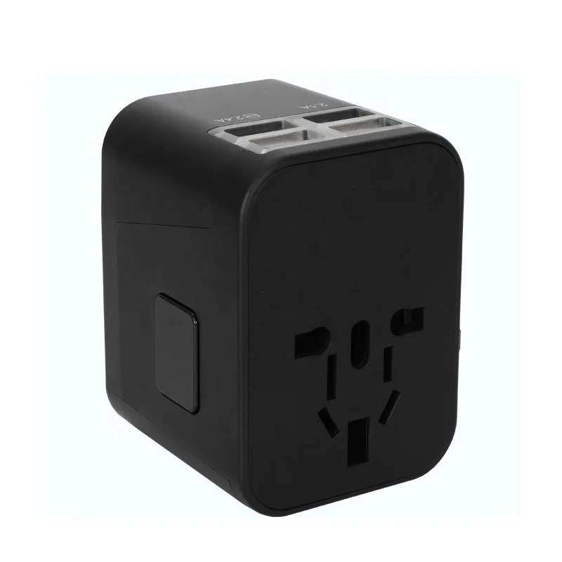 Travel Adapters International Travel Adapter Universal with 4 USB Charging Port for Business Trips Colourful
