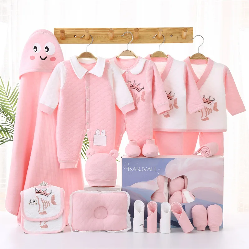 Newborn Gift Box Set Pure Cotton Baby Clothes Products for Autumn and Winter Newborn Gift Baby Girl Clothes 0-3 Months