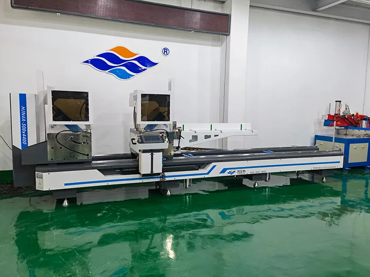 CNC double head saw 45 and 90 degree cutting machine