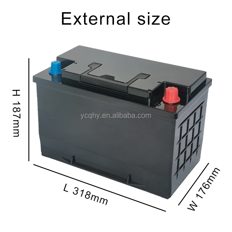 European version 58043 AGM-H7 car start battery waterproof plastic empty Battery case Lithium battery box