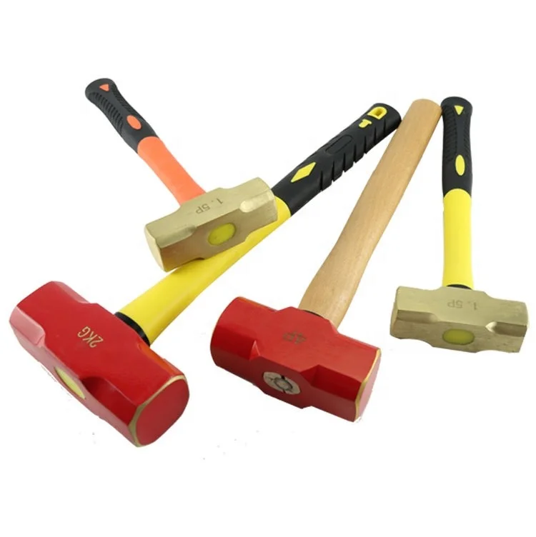 High Quality Beryllium Copper Alloy Brass Aluminum Bronze Safety Hammer Non Sparking Hammer Sledge