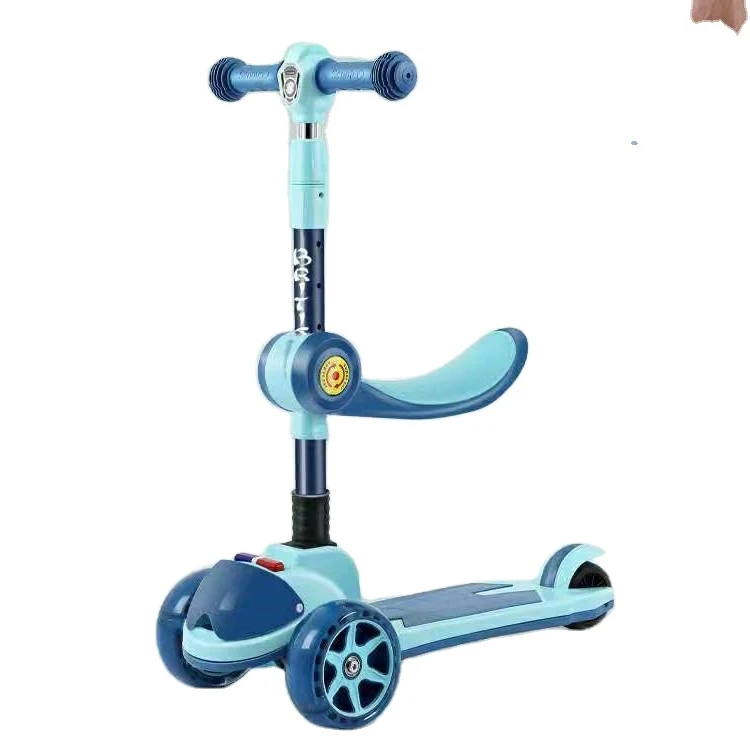 2021 China cheap flashing wheels  children kids Scooter with flashing wheel light up wheels kids scooter
